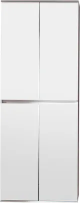 Produktbild von Minor Kleiderschrank 4 Türen, weiss, Spiegel.