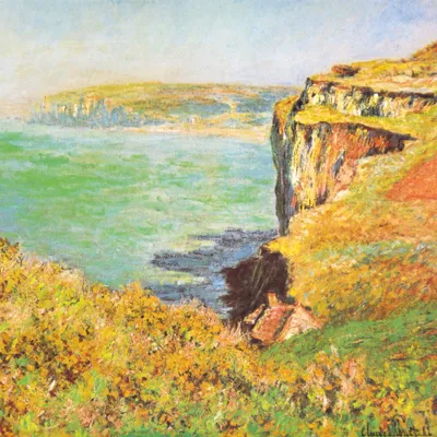 Zdjęcie produktu dla Claude Monet Kunstdruck Bild - Klippe in Varengeville, 1882 (70 x 70 cm)