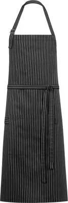 Produktbild von Greiff GASTRO-MODA Service Latzschürze 70x90 Schwarz gestreift