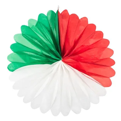 Produktbild von Deko-Fächer grün weiss rot | schwer entflammbar Ø: 50 cm