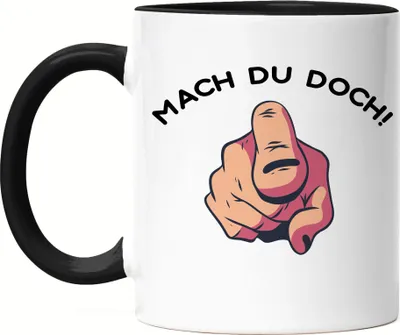 Produktbild von Mach Du Doch Tasse Schwarz Büro-Tasse Kollegen Chef Geschenkidee für Kollege Kollegin