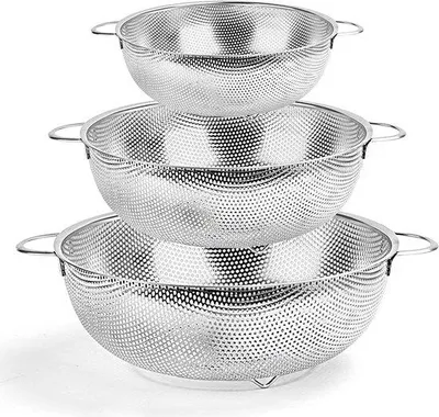 Immagine prodotto di Colapasta in acciaio inox (set di 3 / 28 cm, 20 cm)