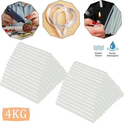 Produktbild von XMTECH 4KG Klebesticks Heißkleber Heißklebesticks 11x200mm Transparent Klebestifte Heißklebestifte für handelsübliche Heißklebepistolen