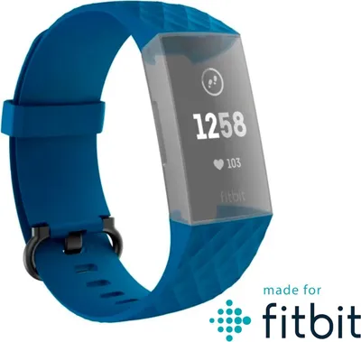 Produktbild von TPU-Wechselarmband für Fitbit Charge 3/4, Blau, universal (00086219)