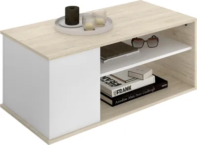Produktbild von Fargo - Couchtisch, Weiß, 50x100x42h cm, 3 Fächer