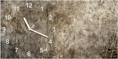Produktbild von Wanduhr aus Glas mit Motiv Abstrakte Kratzstruktur- 60 x 30 cm - inkl. Aufhängesystem