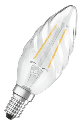 Produktbild von Osram LED Filament Retrofit Classic Kerze gedreht 2,5W = 25W E14 klar BLI 250lm warmweiß 2700K