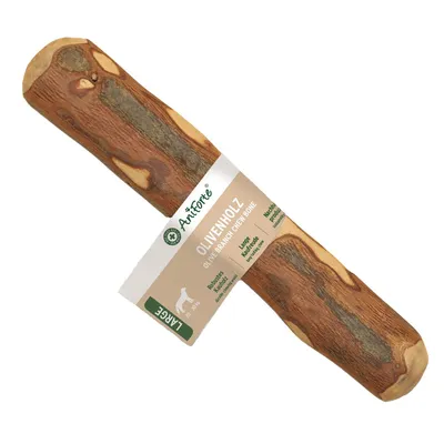 Produktbild von AniForte Olivenholz für Hunde L - Rein natürlicher Hunde Kauknochen aus robustem Holz, langanhaltendes Kauholz für Hunde, Zahnpflege & Beschäftigung