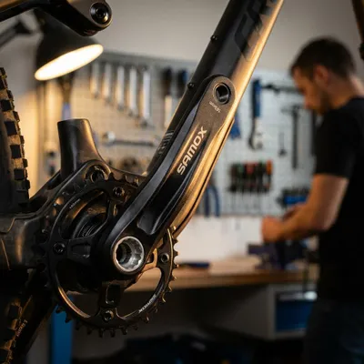 Produktbild von Samox E-Bike Kurbel rechts Alu ISIS 165 mm 5 mm Offset - Ersatzteil für Bosch...