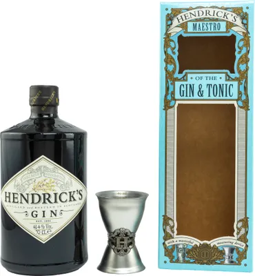 Produktbild von Hendricks Gin mit Jigger in GP 0,7l 41,4%vol.