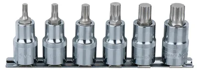 Obrázok produktu pre KS TOOLS 1/4" CHROMEplus sada nástrčných bitov XZN, 6 ks ( 918.0645 )