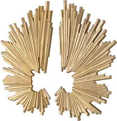 Produktbild von Casa Padrino Luxus Wanddeko Set Gold 55 x 7,5 x H. 75 cm - Wohnzimmer Deko - Hotel Deko - Deko Accessoires - Luxus Möbel - Luxus Kollektion