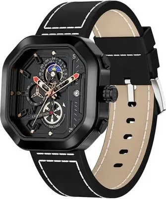 Produktbild von Lige FR-29511 Uhr - Elegante Herrenuhr in Schwarz KP29511