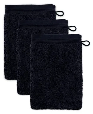 Produktbild von Möve Superwuschel Waschhandschuh 15 x 20 cm aus 100% Baumwolle, Black 3er Set