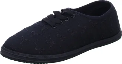 Produktbild von Sneakers Damen-Leinenschnürer Schwarz, Farbe:schwarz, EU Größe:42