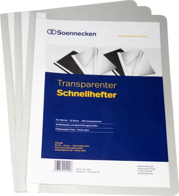 Zdjęcie produktu dla Segregator Soennecken 2963 DIN A4 PP szary 10 szt./opak.