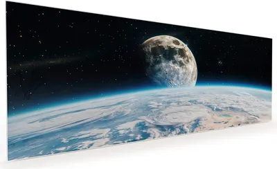 Produktbild von Küchenrückwand Spritzschutz Glas mit Motiv Mondüberblick 40 x 40 cm