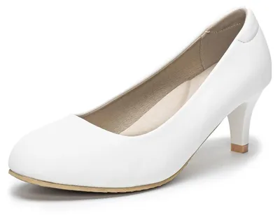 Imagen del producto de Elzusha - Zapatos de tacón bajo para mujer, punta cerrada, ideales para bodas