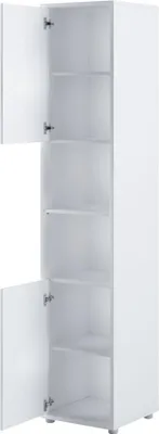 Produktbild von Mirjan24 Regal - Beischrank Bed-Concept BC-08, Stilvoll Regal, Schlafzimmer Schrank (Farbe: Weiß Matt / Weiß Hochglanz)