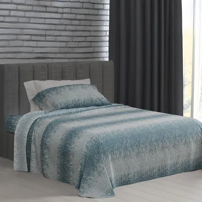 Productafbeelding van Home, Bedding set voor Frans bed, 100% katoen, beddengoed 140 x 200, formaat van hoeslaken, laken en kussensloop, gemaakt in Italië, patroon Ottanio