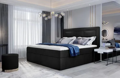 Obrázok produktu pre Boxspringová posteľ 140x200 TERIVO - čierna 2