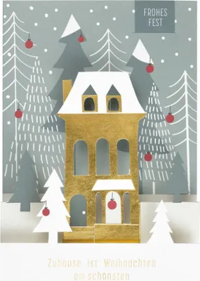 Produktbild von Räder Weihnachtskartenhaus Zuhause ist Weihnachten...