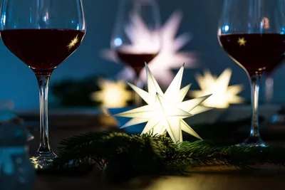 Produktbild von Weihnachtsstern 3D LED Weiss 18 Zack 12 cm Batterie Kunststoffstern Dekostern Fensterdeko Weihnachtsdeko Innen Stern beleuchtet