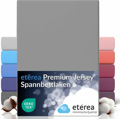 Produktbild von etérea Jersey Spannbettlaken Baumwolle 140x200 - 160x200 cm