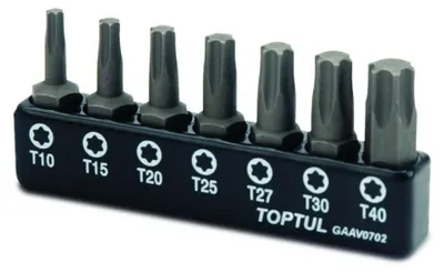 Produktbild von TOPTUL GAAV0702 Schrauberbit-Satz 7-tlg Bitset Torx