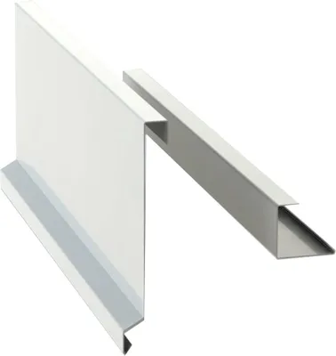 Immagine prodotto di Binario di protezione per tegole in plastica RS 375, 1 m, Zinco verniciato, Bianco RAL 9010