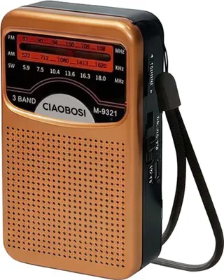 Obrázek produktu pro Avizar, přenosné rádio FM/AM/SW kompaktní a přesné, hnědé