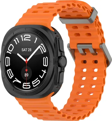 Produktbild von Strap-it Ocean Silikon-Smartwatch-Armband - passend für die Samsung Galaxy Watch Ultra / Ultra 2025 47mm (orange)