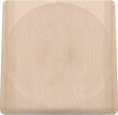 Produktbild von Holz-Schneidebrett 20x20 cm - Praktische Kräuterbrett mit Waagenmessern