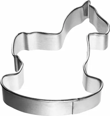 Produktbild von Birkmann Ausstechform Schaukelpferd, klein, Plätzchenform, Ausstecher, Ausstechform, Keks Form, Weißblech 5 cm, 123564