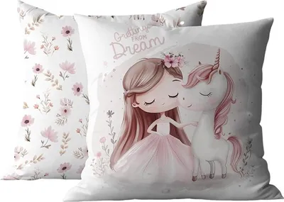 Produktbild von Kissenbezug, Kinderkissenbezug, Baumwolle 40x40 psba0055a Einhorn