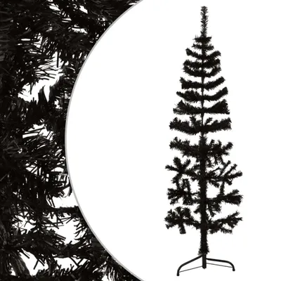 Produktbild von Künstlicher Halb-Weihnachtsbaum Ständer Schlank Schwarz 150 cm