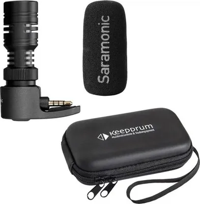 Image de Saramonic Smartmic+ Microphone pour smartphone avec étui