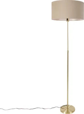 Produktbild von Stehlampe Verstellbar Gold mit Schirm HellBraun 50 cm Parte