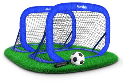 Produktbild von Fußballtore 2er Set, Glasfaserstangen, mit Ball und Pumpe, für Garten