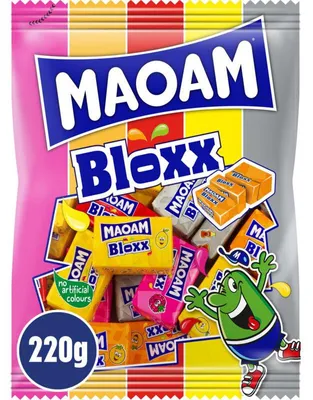 Immagine prodotto di Maoam Bloxx caramelle gommose alla frutta 220g – caramelle colorate alla frutta per spuntini