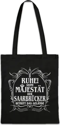Produktbild von Urban Backwoods Seine Majestät Der Saarbrücker, Stofftasche, Farbe: Schwarz
