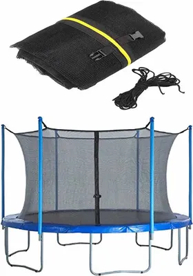 Produktbild von (2,4 m für 6 Stangen) Trampolin-Ersatz-Sicherheitsnetz, Trampolinnetz für Trampoline von 8 Fuß, 10 Fuß, 12 Fuß und 14 Fuß