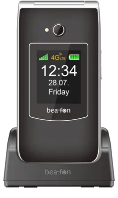 Produktbild von Beafon SL645 LTE - 4G, Silver Line, GroЯtastenklapphandy, schwarz-silber