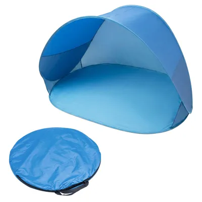 Immagine prodotto di Tenda da spiaggia pop-up blu - circa 100 x 145 x 80 cm - conchiglia da spiaggia in borsa di trasporto