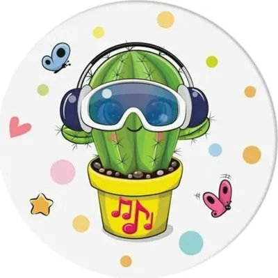 Produktbild von PopSockets Cool Cactus, Handy/Smartphone, Passive Halterung, Hand, Schwarz, Grün, Weiß