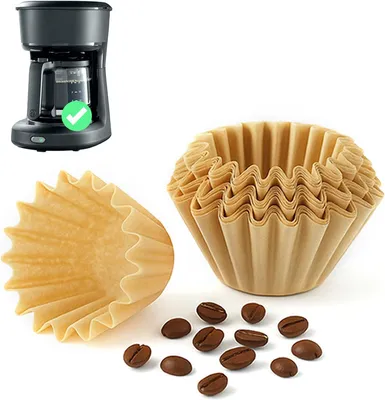 Produktbild von Für BEEM Universal Korbfiltertüten 100 Stück,10 Tassen Papierfilter 80/200mm, Kaffeefiltertüten für Kaffeemaschinen, Kaffee Zubehör, Ungebleicht