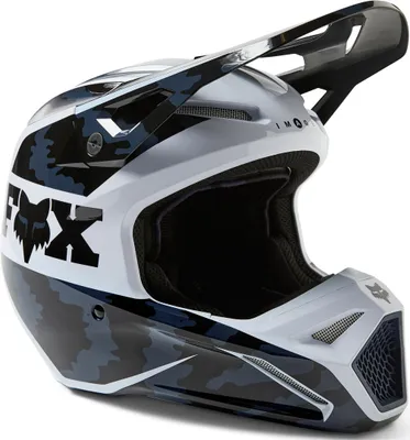 Image de FOX V1 Nuklr casque de motocross pour jeunes, noir, Y/M (49/50)