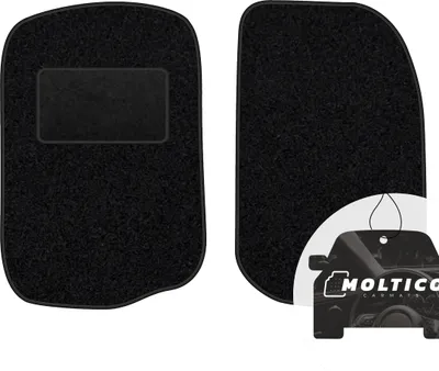 Produktbild von moto-MOLTICO Vorne Fußmatten Auto Velours Autoteppiche Schwarz Automatten Set 2-teilig passend für Seat Toledo I 1991-1999