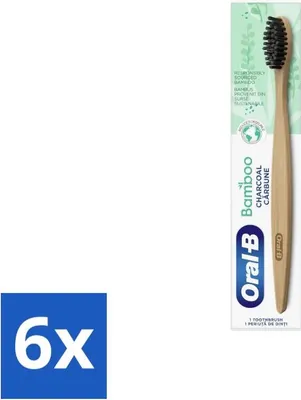 Produktbild von Oral-B Zahnbürste mit Bambuskohle 1 - Vorteilspack - 6 Stücke