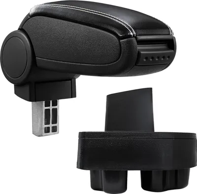 Immagine prodotto di Rivestimento in pelle del bracciolo centrale nero / bianco per Opel Corsa C 2000-2006